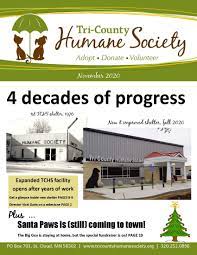 Tri County Humane Society About News Publications Newsletters Newsletter November 2020 Pdf Download