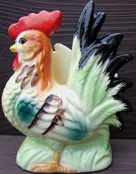 Vintage Rooster Chicken Ceramic Napkin Holder 1960s Japan Vintage Kitchenware Vintage Kitchenware Napkin Holder Rooster