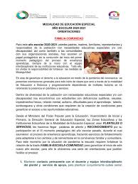 Los que tienen estudios de educación especial en la escuela normal son 10,374: Orientaciones Para Familia Y Comunidad 2020 2021 Pdf Educacion Especial Invalidez