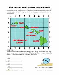 The student is asked several questions about the number of shapes in the box. Map Grid Worksheet Education Com Social Studies Worksheets Geography Worksheets 4th Grade Social Studies