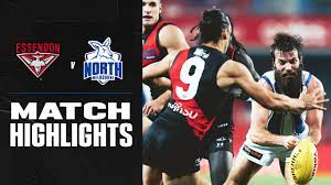 Brisbane lions (mcg) port adelaide vs. Essendon V North Melbourne Highlights Round 6 2020 Afl Youtube