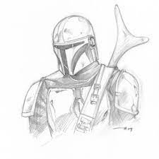 The Mandalorian Pencil Sketch Reading All The Reviews Of Starwars Themandalorian All I Can Say J Star Wars Drawings Drawing Stars Star Wars Art Drawings