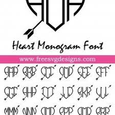 Free Svg Files Svg Png Dxf Eps Heart Monogram Font