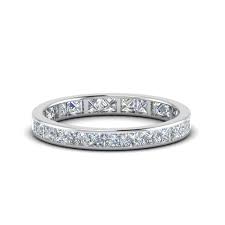 Brilliant Princess Cut Diamond Wedding Band 2 Carat Eternity