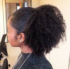 Natural Curly Puff On Natural Hair High Curly Ponytail Sleek Back Curly Ponytail Amourna Curly Hair Styles Natural Hair Styles Curly Hair Styles Naturally