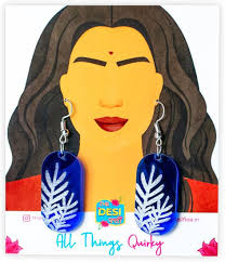 Buy TDF Botanical Fern Drop Dangle Earrings