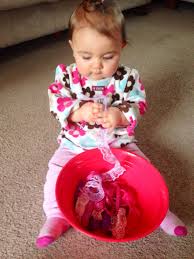 Baby Play Bowl Of Mixed Ribbons And Lace Baby Sensory Play Infant Toddler Classroom Baby Play