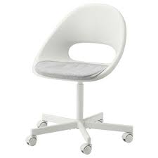 Loberget Blyskar Swivel Chair With Pad White Light Gray Ikea Desk Chair Comfy Swivel Chair Ikea