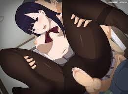 1boy 1girls adult adult and teenager age difference artist name  bangs blue hair bow breasts censored eufoniuz faceless faceless male feet  female highres large breasts legs light-skinned female light-skinned