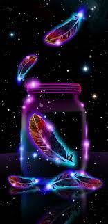 霓虹羽毛桌布 pretty wallpapers whatsapp background cute wallpaper backgrounds