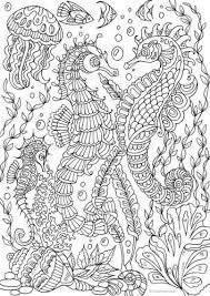 Ocean Life Sea Horses Colouring Page Ocean Coloring Pages Coloring Book Pages Coloring Pages