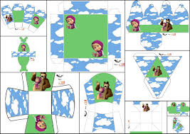 Oh My Fiesta In English Masha And The Bear Free Printable Boxes Masha And The Bear Scrapbook Printables Free Kids Party Themes