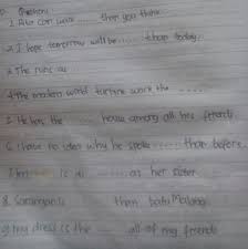 Untuk latihan soal comparatives dan superlatives dalam kalimat silahkan pilih salah satu dibawah ini: Soal Pilihan Ganda Comparative Dan Superlative