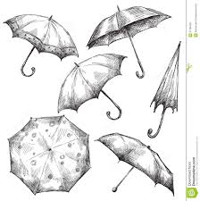 Black And White Umbrella Drawing Set Of Umbrella Drawings Hand Drawn Umbrella Drawing Umbrella Illustration Umbrella Art