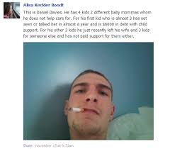 Child Support You Owe it, Pay it On Facebook