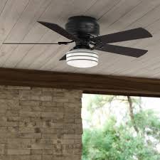 Even if your room has a low ceiling, you can still enjoy refreshing cool air with one of our flush mount fans. Hunter Fan 52 Cedar Key 5 Blade Flush Mount Ceiling Fan With Remote Control And Light Kit Included Reviews Wayfair