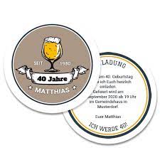 Prost Bierdeckel Einladung Zum Geburtstag Bierdeckel Einladungen Einladung Geburtstag