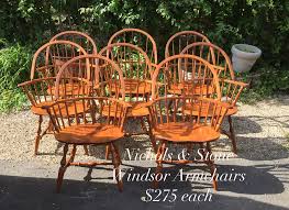 Vintage Nichols And Stone Sack Back Windsor Armchairs In Original Finish 275 Each Available From K Antique Et Windsor Chair Nichols And Stone Rustic Farm Table