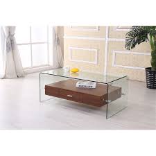 New items on sale daily · designer shoes on sale · get sale alerts Modern Glass And Cherry Coffee Table With Drawer Murcia