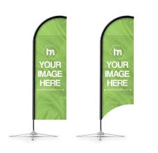 A Double Feather Flag Mockup Generator Template Upload Your Own Design And Preview Your Outdoor Advertisement Designs In Mockup Generator Feather Flags Mockup