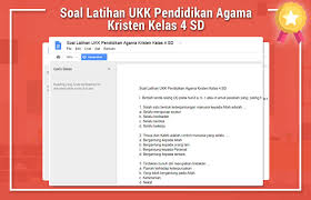 Soal agama kristen kelas 8 semester 2 dan kunci jawaban. Soal Latihan Ukk Pendidikan Agama Kristen Kelas 4 Sd Idn Paperplane