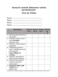 Di indonesia visa center china ini ada di tiga kota besar, yakni kamu bisa mengurus visa china dengan datang langsung ke kantor kedutaan besar china (kedubes) dengan membawa dokumen penting. Dokumen Untuk Visa Ke China