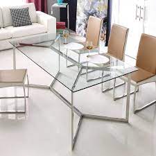 How did you like the 15 superb stainless steel dining table designs? Viva Modern Calabria Dining Tables Glass Living Room Contemporary Furnitu Modern Glass Dining Table Glass Dining Table Contemporary Living Room Furniture
