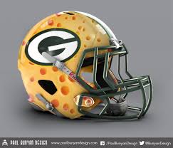 Amazing Nfl Helmet Redesign Turns The Packers Helmet Into A Block Of Cheese Football Helmets Nfl Football Helmets Green Bay Packers Fans