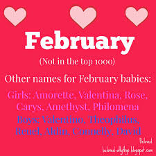 Beloved Calender Names What S Usable And What S Not February Baby Names Hippie Names