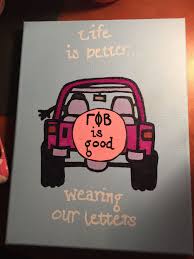 Gamma Phi Beta Jeep Life Is Good Canvas Gamma Phi Beta Crafts Gamma Phi Crafts Sorority Crafts