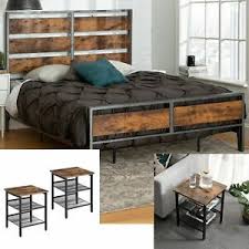 To have one of these lovely distressed wood bedroom sets is to say that you like the peaceful life, the slower life away from the hectic nature of the big cities. Queen Size Bedroom Set Wood Metal Bed Nightstands Rustic Brown Furniture Modern Ebay