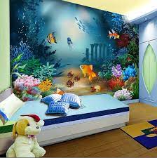 A bubble mobile (made out of clear christmas ornaments!) adds a special final touch. Diy Ocean Beach Theme Bedroom Ideas For Kids Beach Themed Bedroom Ocean Themed Bedroom Minimalist Kids Room