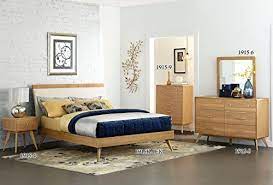Midcentury Modern Homelegance Anika Danish Mid Century Platform Bed Eastern King Light Oak Platform Bedroom Sets Bedroom Set Modern Bedroom Furniture