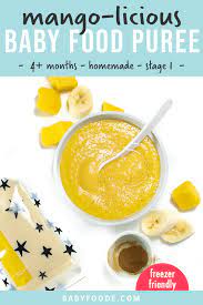 Creamy Mango Licious Baby Food Puree Stage One Baby Foode