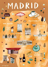 I Recently Illustrated Another Map For The Debrief You Can Read The Article Here Madrid Travel Illustrated Map Madrid
