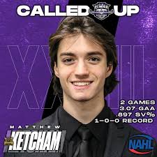 🚨CALL-UP ALERT!🚨 The Elmira Aviators have called up goaltender Matthew  Ketcham from their NA3HL Afflilate, the Binghamton Buzz. Ketcham has had a  decent performance for the Buzz in his 2 appearances in