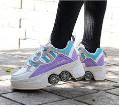 Sıcak ayakkabı gündelik ayakkabı yürüyüş paten deforme kaçak dört  tekerlekli paten yetişkin erkekler kadınlar için Unisex çocuk - AliExpress  Shoes