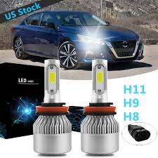 details about 2x h9 led headlight bulb high beam 6000k white s2 for nissan altima 2007 2019