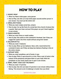 Get standout invites that are guaranteed to impress. 30 Top Minute To Win It Games Free Games List Printable