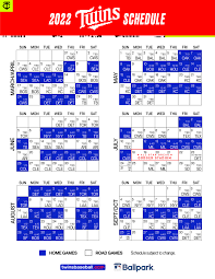 Mark Your Calendar Minnesota Twins Announce 2022 Schedule