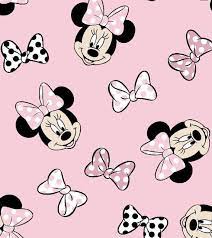 Pink Minnie Mouse Head Tossed 58 Knit Fabric Minnie Mouse Pictures Minnie Mouse Background Minnie Mouse Fabric