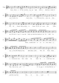 Somewhere Over The Rainbow Flute Flute Sheet Music Flute Music Oboe Music