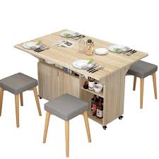 While using reclaimed wood in its natural state can honor its previous life, using too much can also appear overly utilitarian. Furniture Room Modern Dining Table Foldable Wood Designs Extendable Folding Wood Dining Table Set Wholesale Modern Furniture Products On Tradees Com
