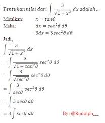 Soal dan pembahasan integral dengan metode substitusi aljabar. Soal Dan Pembahasan Integral Metode Substitusi Trigonometri 1 3 Istana Mengajar