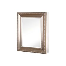 Pegasus 24 In W X 30 In H Framed Recessed Or Surface Mount Bathroom Medicine Cabinet With Deco Framed Door In Brushed Nickel Sp4596 The Home Depot Medicine Cabinet Mirror Recessed Medicine
