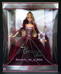 2004 Holiday Barbie Doll In Green And Burgundy Red Dress Christmas Rare Lot 2 G Red Christmas Dress Red Dress Dresses