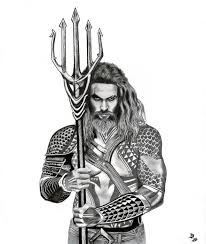 Diego Septiembre Original Charcoal And Graphite Drawing Aquaman W B Grafiettekeningen Dingen Om Te Tekenen Schetsen Van Personages