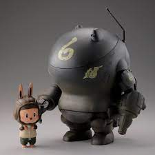 labubu maschinen krieger by kasing lung x how2work x superman toys x ma k science fiction art retro game character design art toy