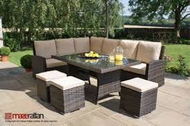 Maze Rattan Kingston Corner Dining Set Brown Save
