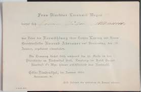 Ihre bewerbungsunterlagen haben überzeugt, man will sie näher kennenlernen. Datei Einladung Hochzeit Emma Weyer Konrad Adenauer 5939 Jpg Wikipedia